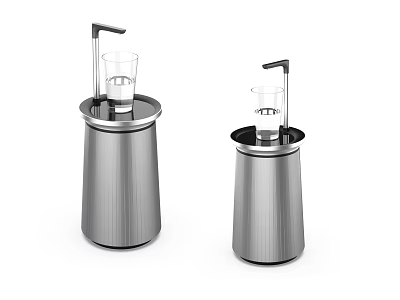 Modern Stainless Steel Daily Electrical Appliances With Glass Cups And Faucet Design 3d model