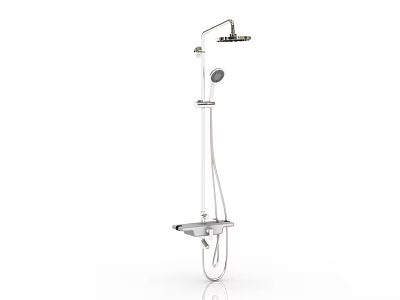 Modern shower with large shower 3d model