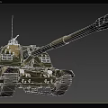 Soviet Union 2S19 self-propelled howitzer artillery imaginary enemy military 3d model