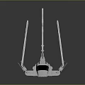 Futuristic Silver Spacecraft Model with Multiple Wings for Cosmic Exploration Missions