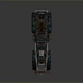 Vintage Rusted Car With Modified Metal Body And Decorative Spikes Design