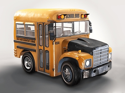 Modern Mini School Bus model