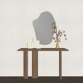 Modern Simple Decorative Table Porch Table Mirror 3d model