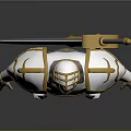 Mythical Golden And White Armored Warrior Holding Long Sword In Standing Stance