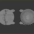 Shiny Metal Mechanical Components With Gear Structures And Bolts For Industrial Use