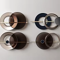 Modern Circular Wall Decor With Metal Elements And Multicolor Design For Home Interior 3d model