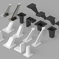 Various Column Support Brackets With Black White Designs And Different Shapes