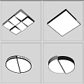 modern ceiling lamp 3d model