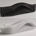 Modern Reception Desk Special-shaped Service Desk 3d model