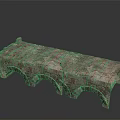 Rustic Stone Bench With Arched Supports And Natural Stone Material Design For Outdoor Use