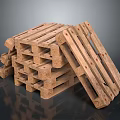 Stacked Industrial Wooden Pallets With Natural Wood Texture For Storage And Shipping