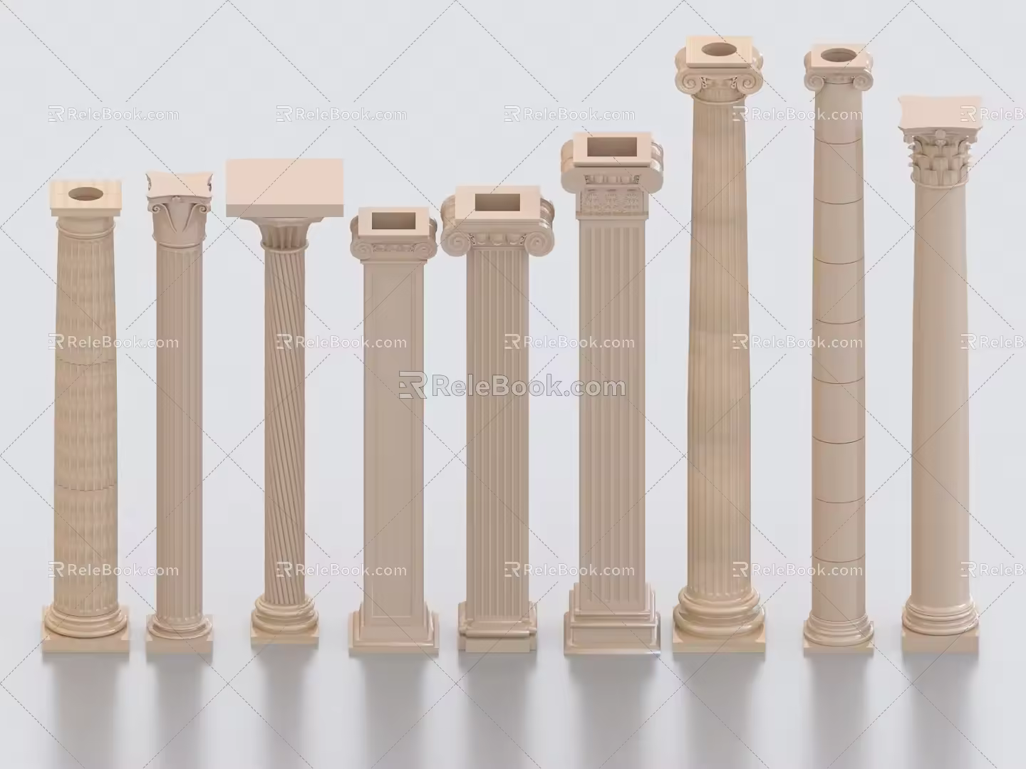 Roman Column Stone Carved Column Stone Column Garden Stone Column Marble Column Classical Column 3d model