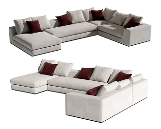 Modern Poliform Multiplayer Sofa 3d model