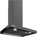 Modern Black Kitchen Appliances With Range Hood Gas Cooktop Oven And Refrigerator
