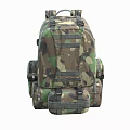 Camouflage Backpack Design With Multiple Pockets And Adjustable Straps For Outdoor Activities 3d model