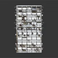 Dense High Rise Residential Building With Multiple Balconies And Air Conditioning Units
