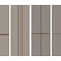 Beige Cabinet Doors With Various Decorative Red And Gold Stripes Design