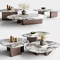 CALLISTO Porada Modern Coffee Table Combination Coffee Table Combination Marble Coffee Table 3d model