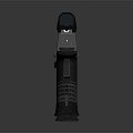 Glock Tactical Pistol With Black And Silver Finish Grip Texture And Sight