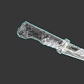Futuristic Tactical Knife With Black Design And Blue Accent For Modern Combat