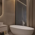 Modern Minimalist Apartment Bedroom Interior With Light Tones