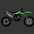Green Motocross Motorcycle Featuring 624 Racing Number Stylish Graphics And Knobby Tires