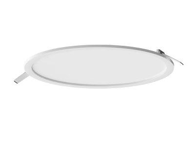 Modern Recessed Downlight With Round White Panel And Metal Frame For Home Lighting 3d model