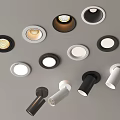Various Styles LED Downlights And Spotlights With Black White Sleek Design