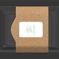 Fresh Food In Black Container With Cork Band White Label And Green Text