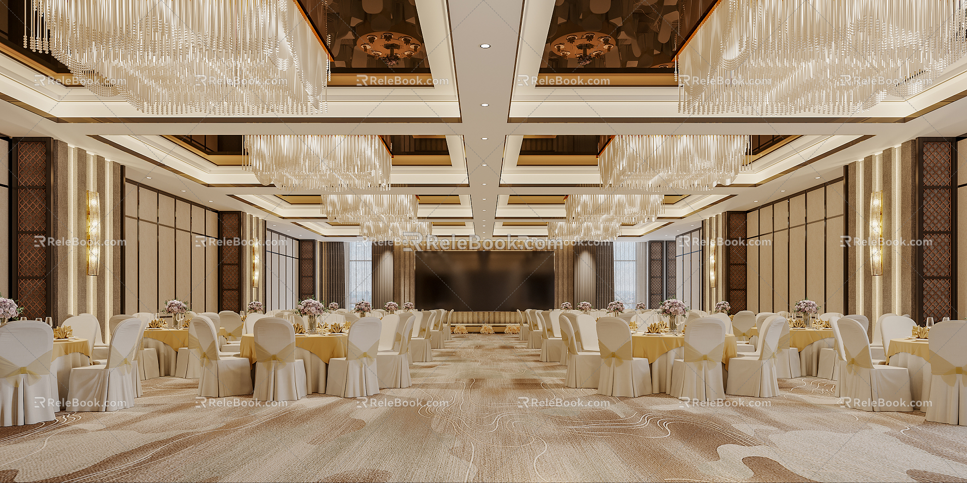 Modern Ballroom 3d model