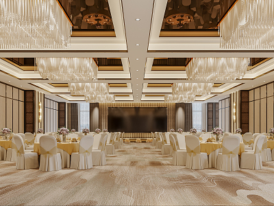 Modern Ballroom 3d model