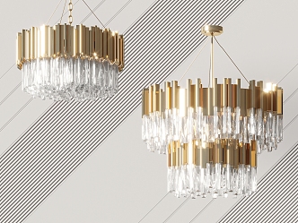 Light Luxury Crystal Chandelier 3d model