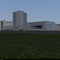Modern Hospital Building Exterior Featuring Tall Tower Low Rise Structure And Glass Curtains