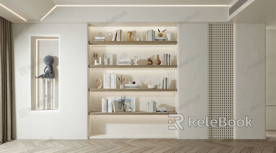 Modern decorative cabinet background wall model