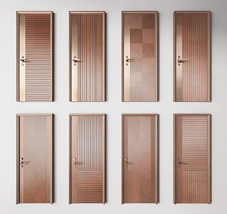 Light Luxury Swing Door Combination 3d model