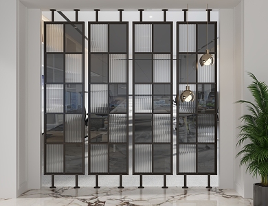 Screen partition 3d model