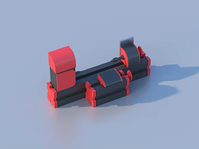 Red And Black Hardware Clamp Tool With Sturdy Reinforced Construction For Workshop Use 3d model
