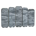 Modern Room Divider Screen With Cloud Pattern And Foldable Gray Panels 3d model
