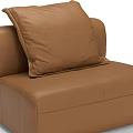 Italian minimalist mobile backrest leather sofa without armrest 3d model