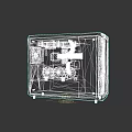 Gaming PC Case with Transparent Panel RGB Lighting and Red Cooling Fans