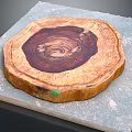 Round Natural Wooden Cutting Board for Food Preparation and Cooking Use