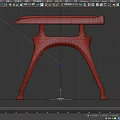 Modern Single Chair With Unique Curved Legs And Black Seat Design