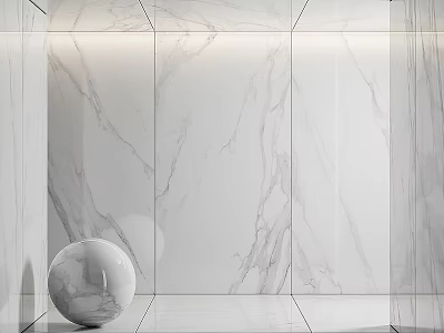 Glossy White Marble Texture Floor Tiles For Modern Home Interior Design 3d model
