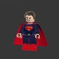 Lego Superman Action Figure With Blue Costume Red Cape And Superhero Logo
