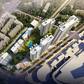 Aerial Planning of Urban Residential Area with High Rise Buildings and Green Spaces