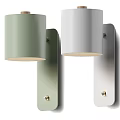 Green and White Modern Minimalist Wall Mounted Lamps Illuminated on Wall Lighting Fixture