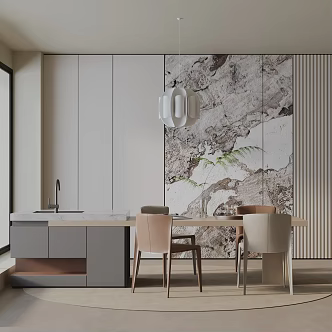 Modern table combination 3d model