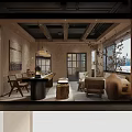 Cozy Café Interior Design With Wooden Furniture Warm Lighting And Natural Light
