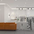 Modern Clothing Store Interior Featuring Trendy Clothes On Racks And Minimalist Design