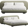 Modern Double Bed 3d model